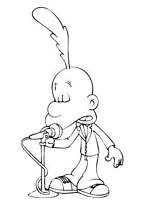 coloriage titeuf chante une chanson dans le micro